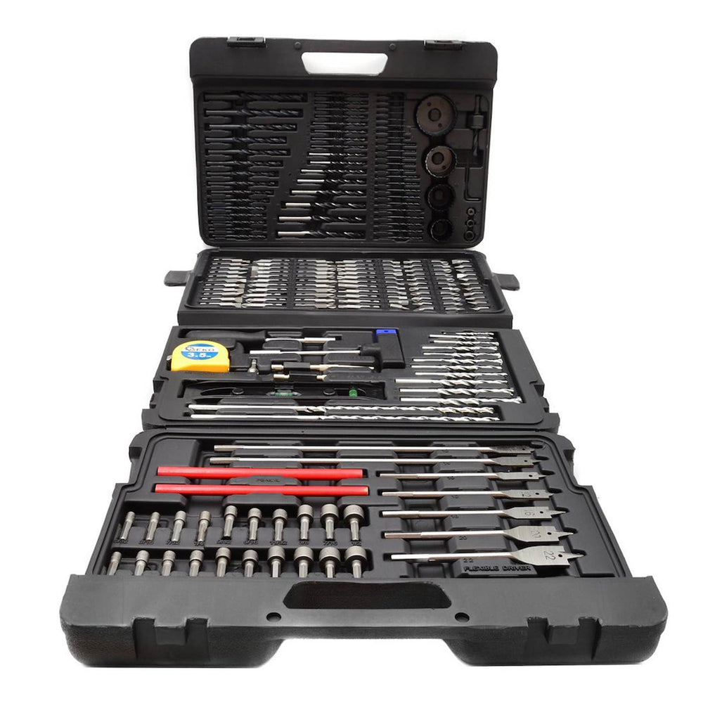 Set 217 pezzi punte, inserti, bussole e accessori per trapano e avvitatore– kit attrezzi per foratura e avvitamento ,per metallo, legno, cemento