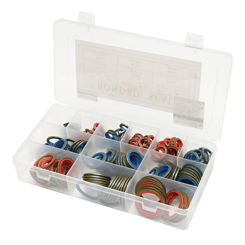 Set-kit guarnizioni metallo-gomma per casa, cucina e bagno, assortimento 245 pezzi