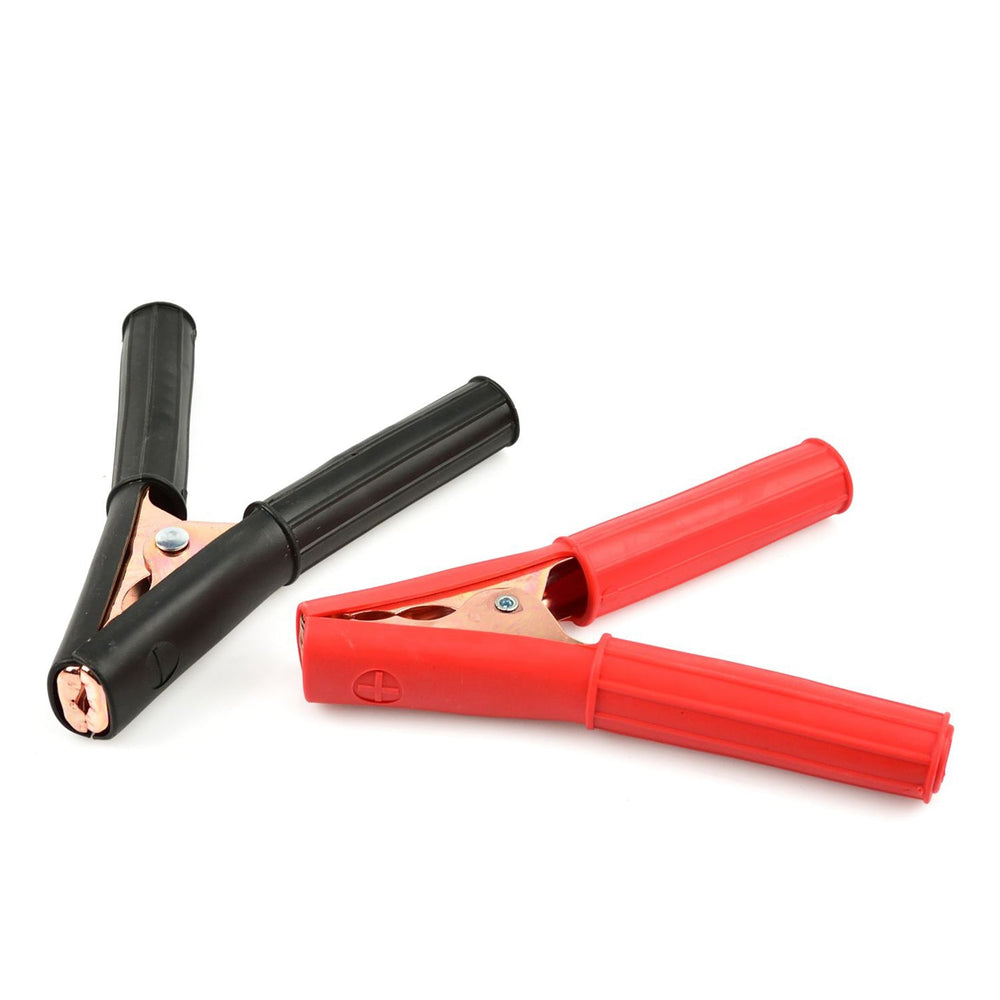 Set-kit 2 pinze per cavi batteria auto e moto, morsetti a coccodrillo isolati, per batteria 600 A ,strumenti avviamento