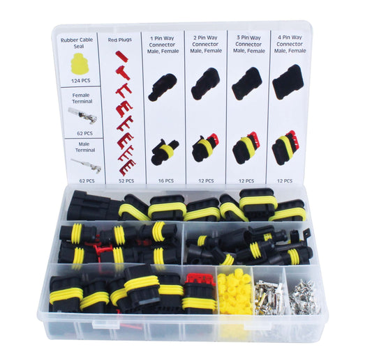Set-kit 325 connettori elettrici, terminali a crimpare per cavi ad anello con cavo a forcella, terminale isolato