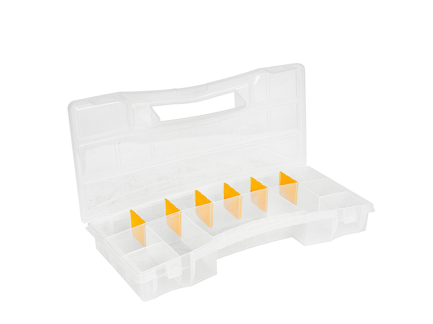 Set 3 cassette portattrezzi ,organizer 46 x 26 x 62 cm,con ruote e manico telescopico, nero/giallo, Keltin