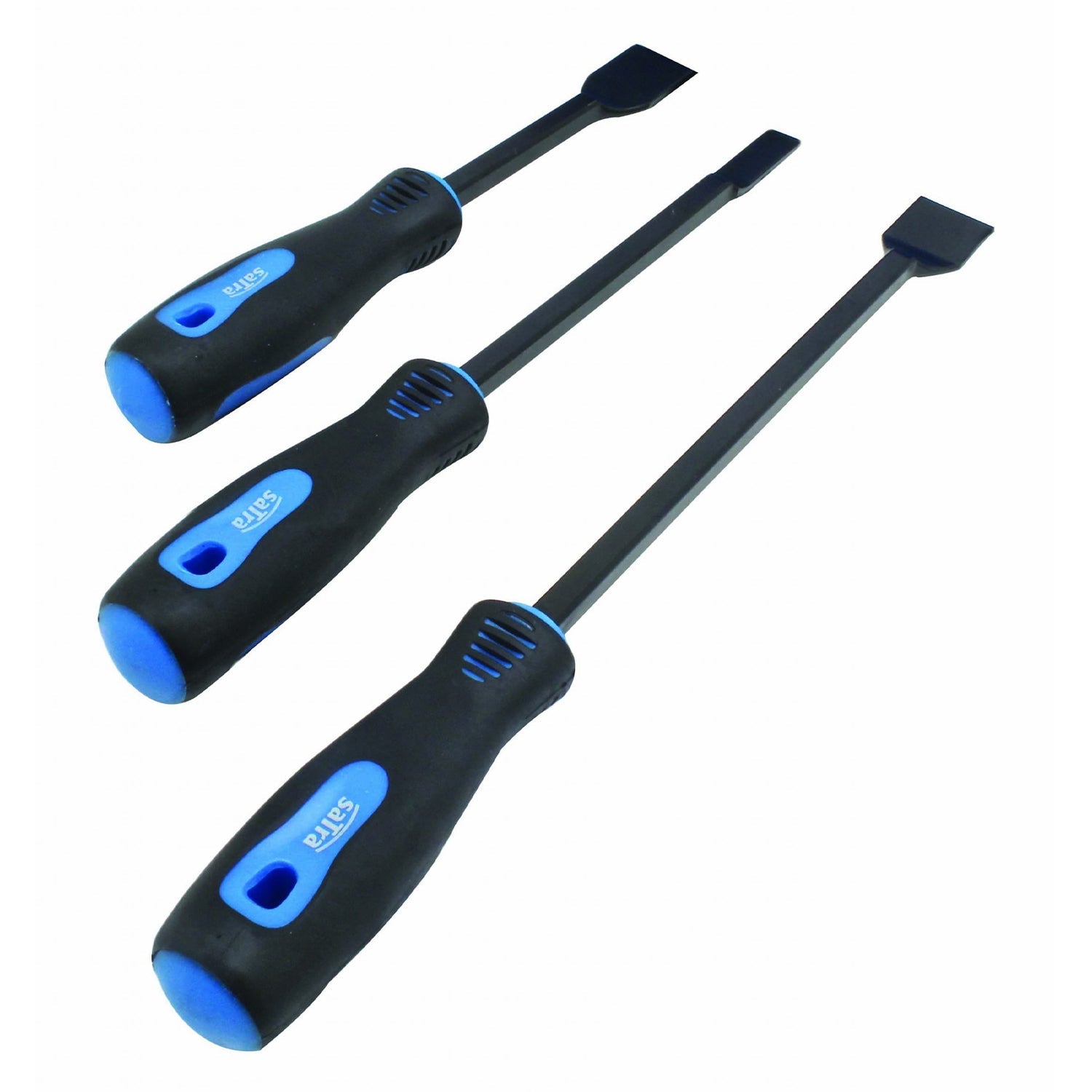Set-kit 3 raschietti professionali per rimozione residui e depositi, guarnizioni, con manico antiscivolo ergonomico
