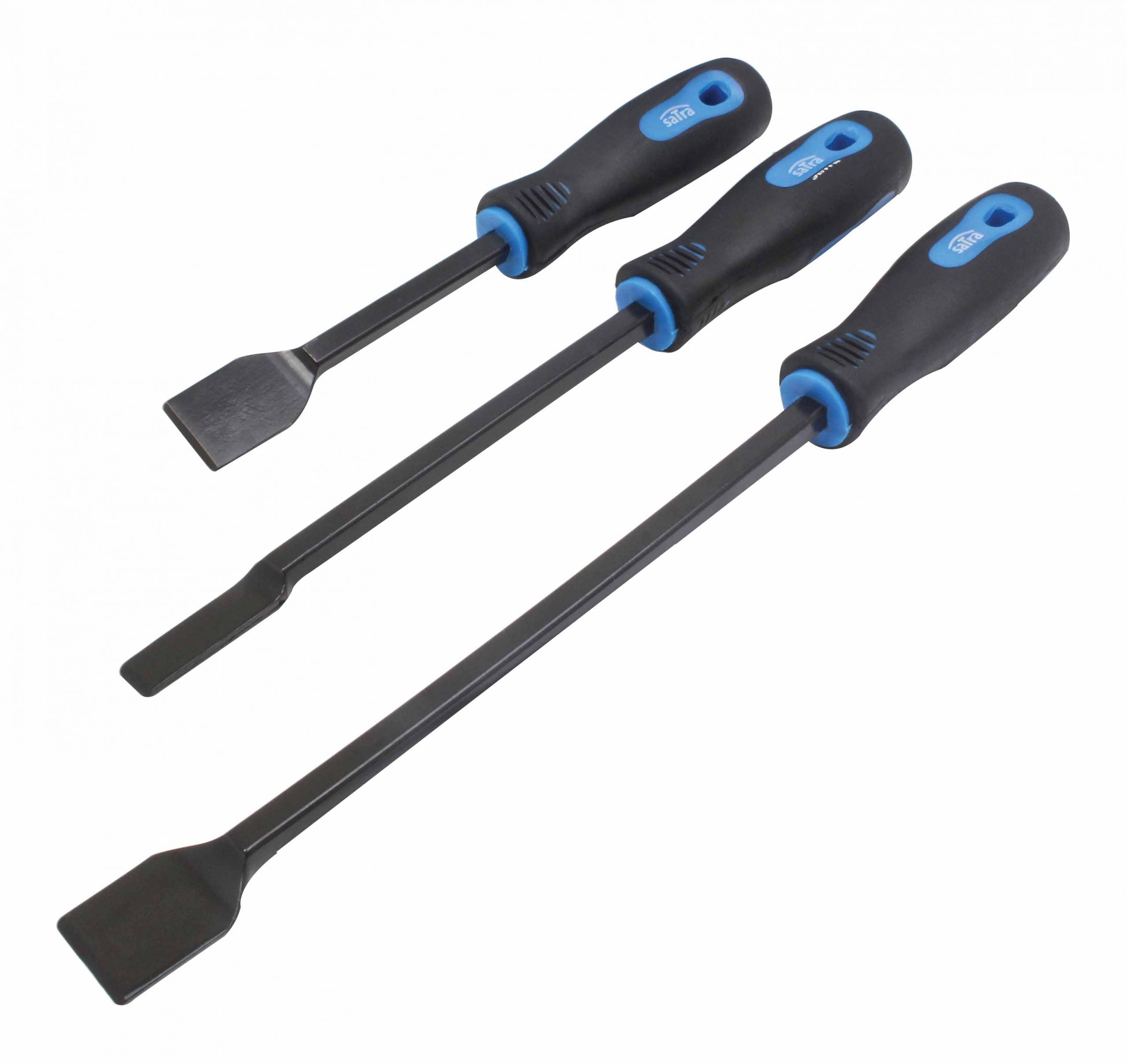 Set-kit 3 raschietti professionali per rimozione residui e depositi, guarnizioni, con manico antiscivolo ergonomico