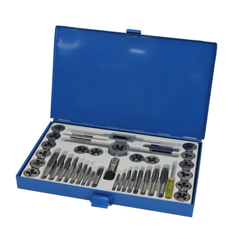 Set 4 pezzi maschi e filiere, kit filiera per taglio in acciaio con dimensioni metriche ,filettatrice manuale per fai da te a casa, garage e officina Jmc