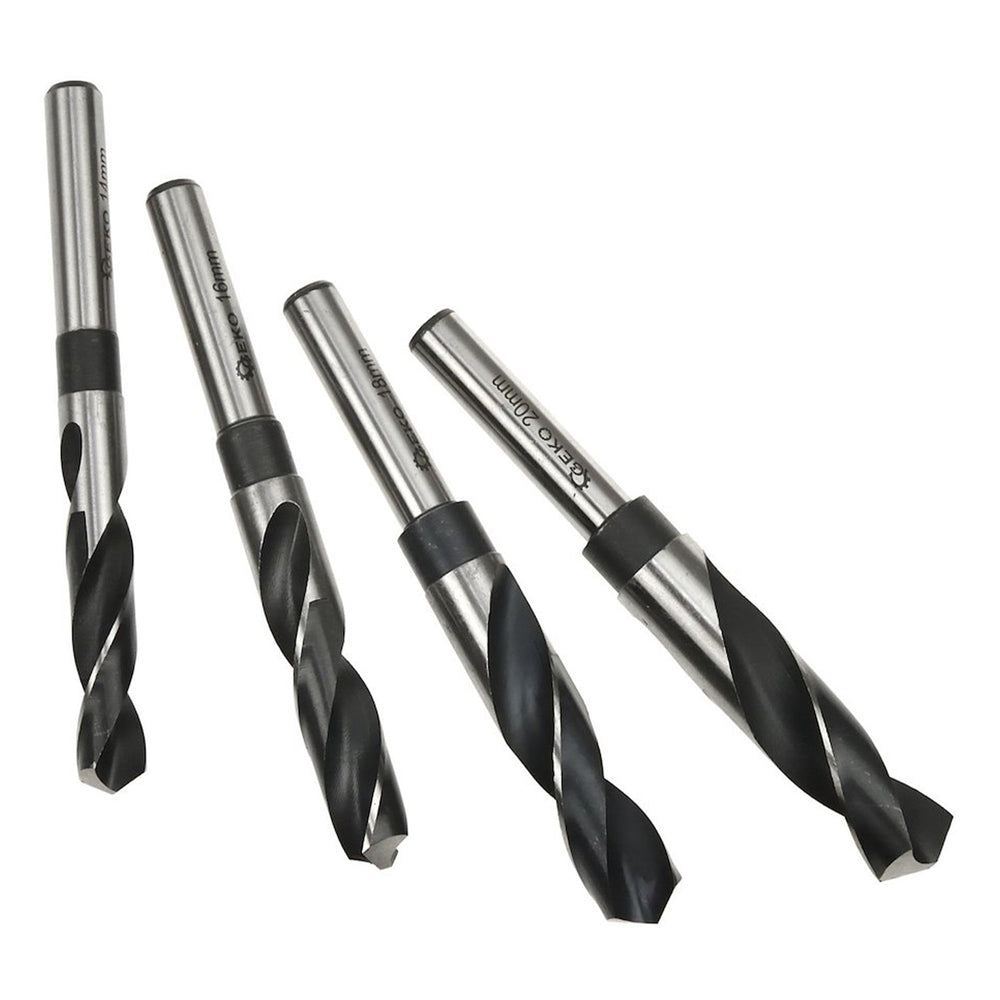 Set-kit 4 punte trapano professionali HSS 4241 per metallo duro ,14, 16, 18, 20 mm Geko