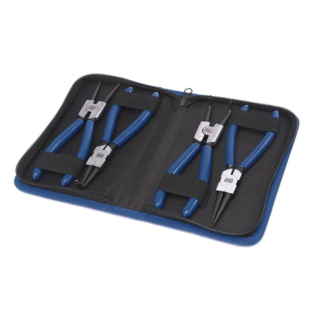 Set-kit 4 pinze per anelli di sicurezza interni esterni Seeger 175 mm