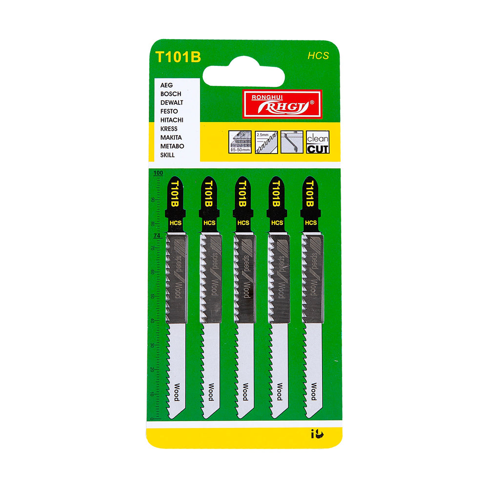 Set-kit 5 lame ricambio per seghetto alternativo per legno T101B taglio medio grosso