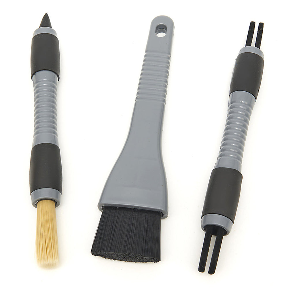 Set-kit spazzole pulizia auto, per dettagli con setole morbide per l'interno e l'esterno, delicata e facile - uso universale - per cerchi, interni, motore, scarico, sedili, 3 pezzi