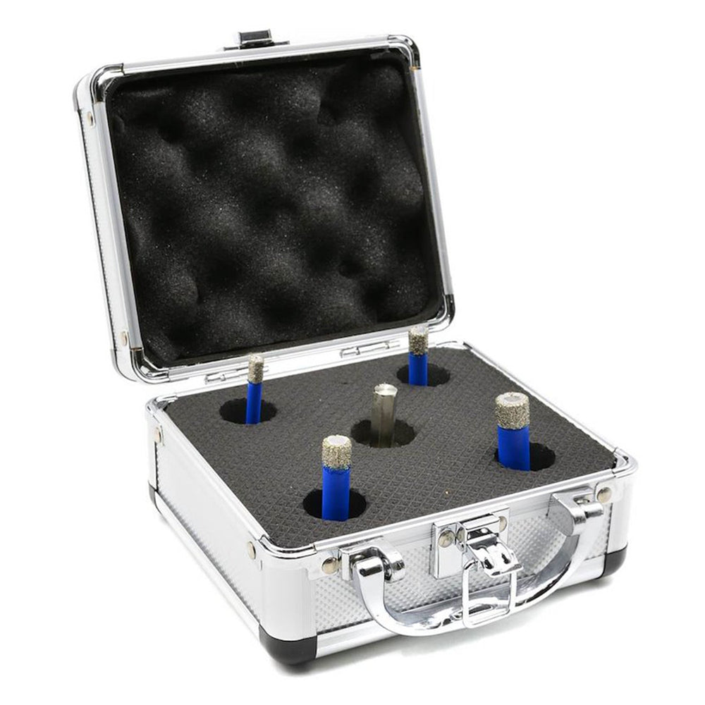 Set-kit 5 tazze-fresa-corona diamantate, per carotaggio, per porcellana piastrella ceramica granito marmo muratura, sega a tazza ,6-68 mm Geko
