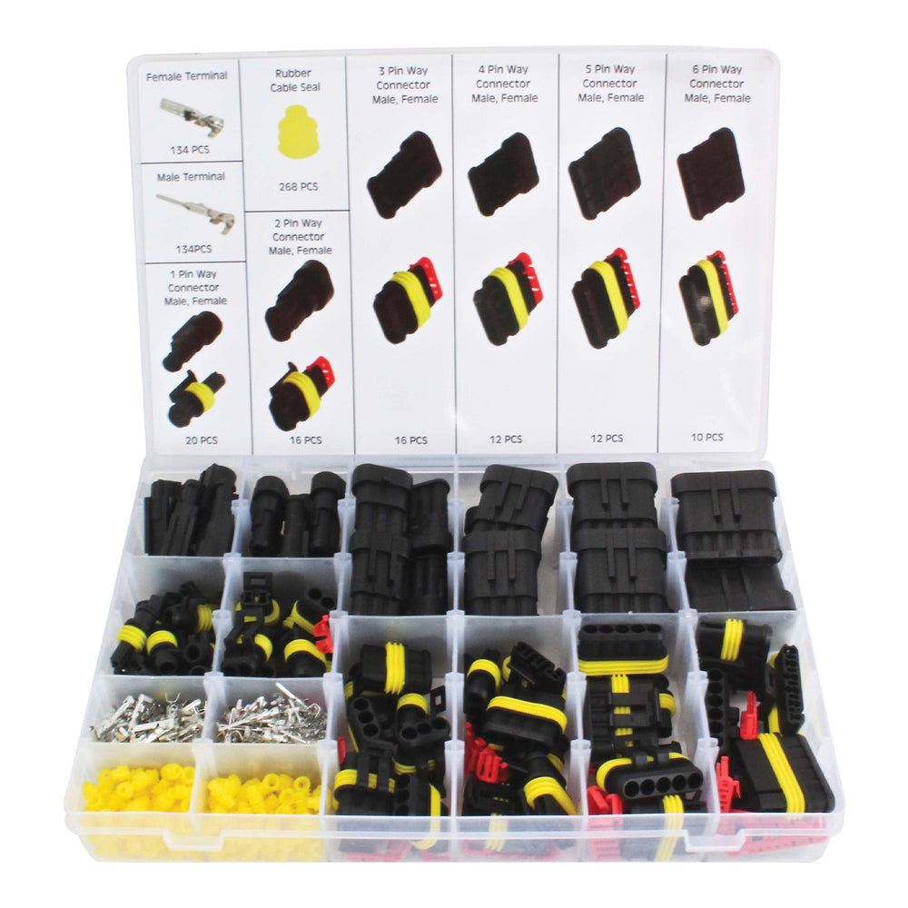 Set-kit 622 connettori elettrici, terminali a crimpare per cavi ad anello con cavo a forcella, terminale isolato