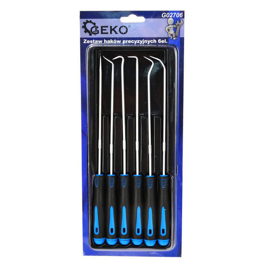 Set-kit 6 ganci per rimozione guarnizioni anelli O-ring paraolio , strumenti prelievo e rimuovere facilmente tubi, guarnizioni, Geko