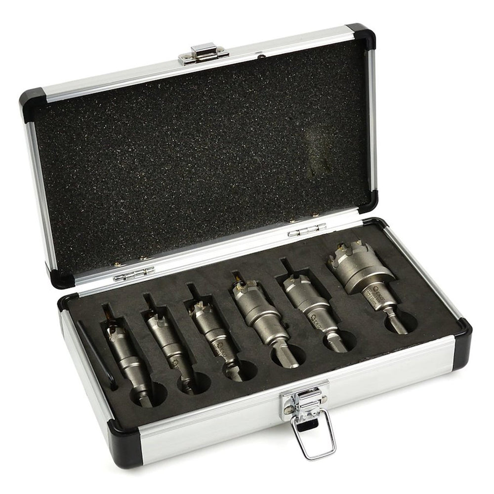 Set 6 seghe a tazza TCT con punta in carburo di tungsteno,16 - 53 mm,punta pilota in titanio, per metallo, acciaio, ferro, legno, plastica, ghisa, metalli non ferrosi, fresa a tazza per incisione, corona a tazza per carotaggio, Geko