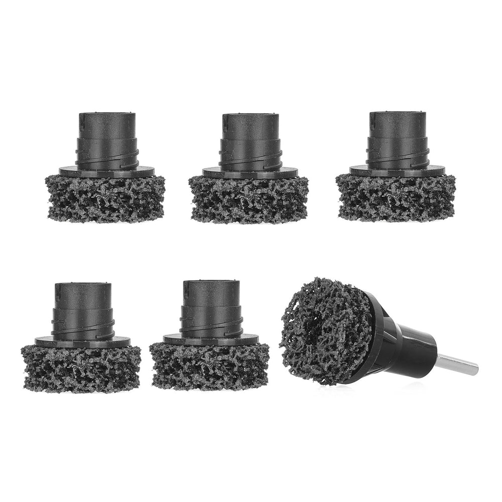 Set-kit 6 spazzole pulitore levigatrice mozzi e perni gomma auto, pulizia ruota e bulloni passanti