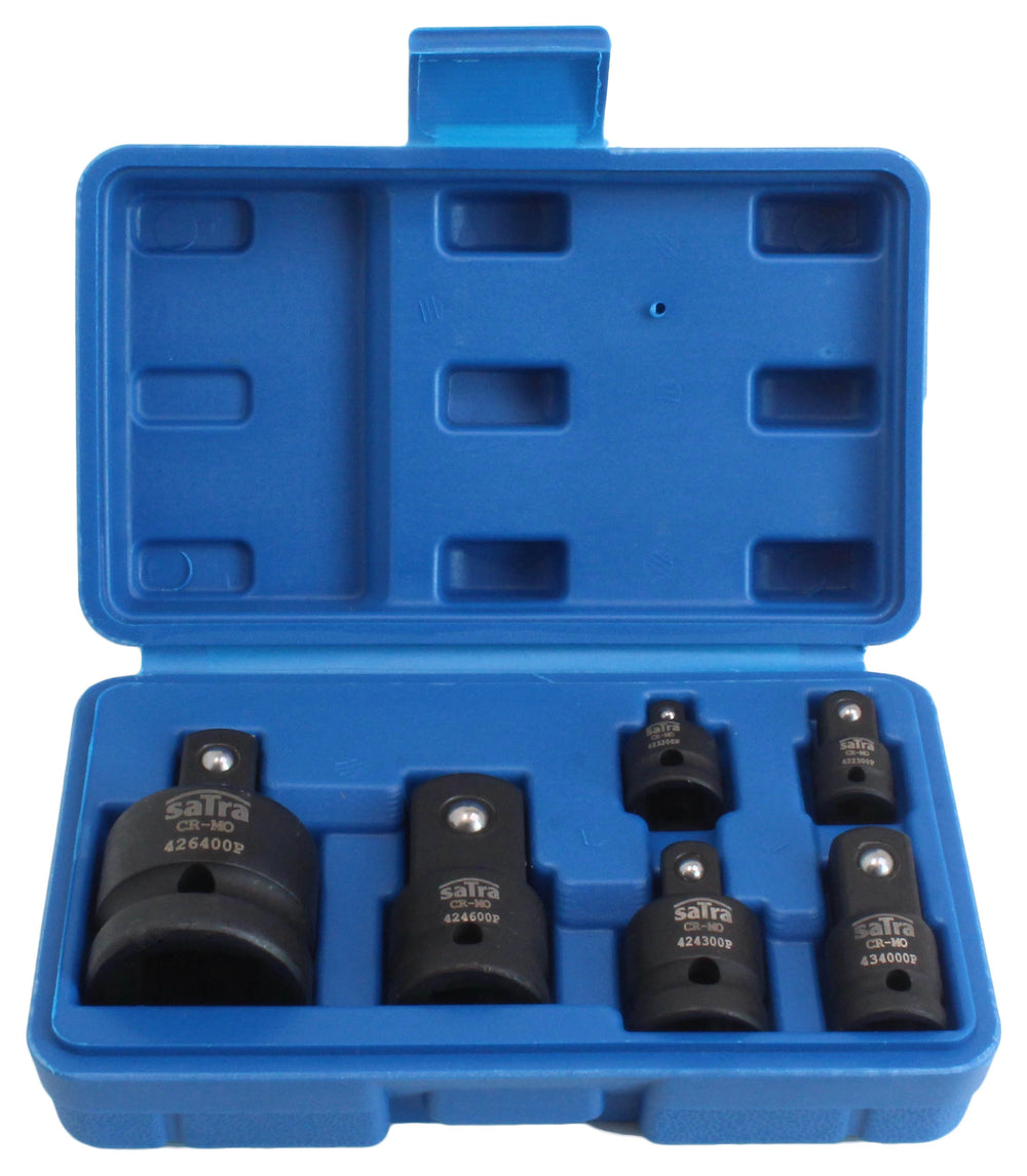 Set-kit adattatore bussola per avvitatore, snodo cardanico 1/4' 3/8' 1/2' 3/4' in Cr-Mo, esagonale a impulsi, 6 pezzi