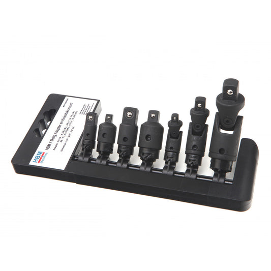 Set adattatore bussola per avvitatore, snodo cardanico in Cr-Mo, esagonale adattatore avvitatore a impulsi,7 pezzi Hbm Machines Olanda