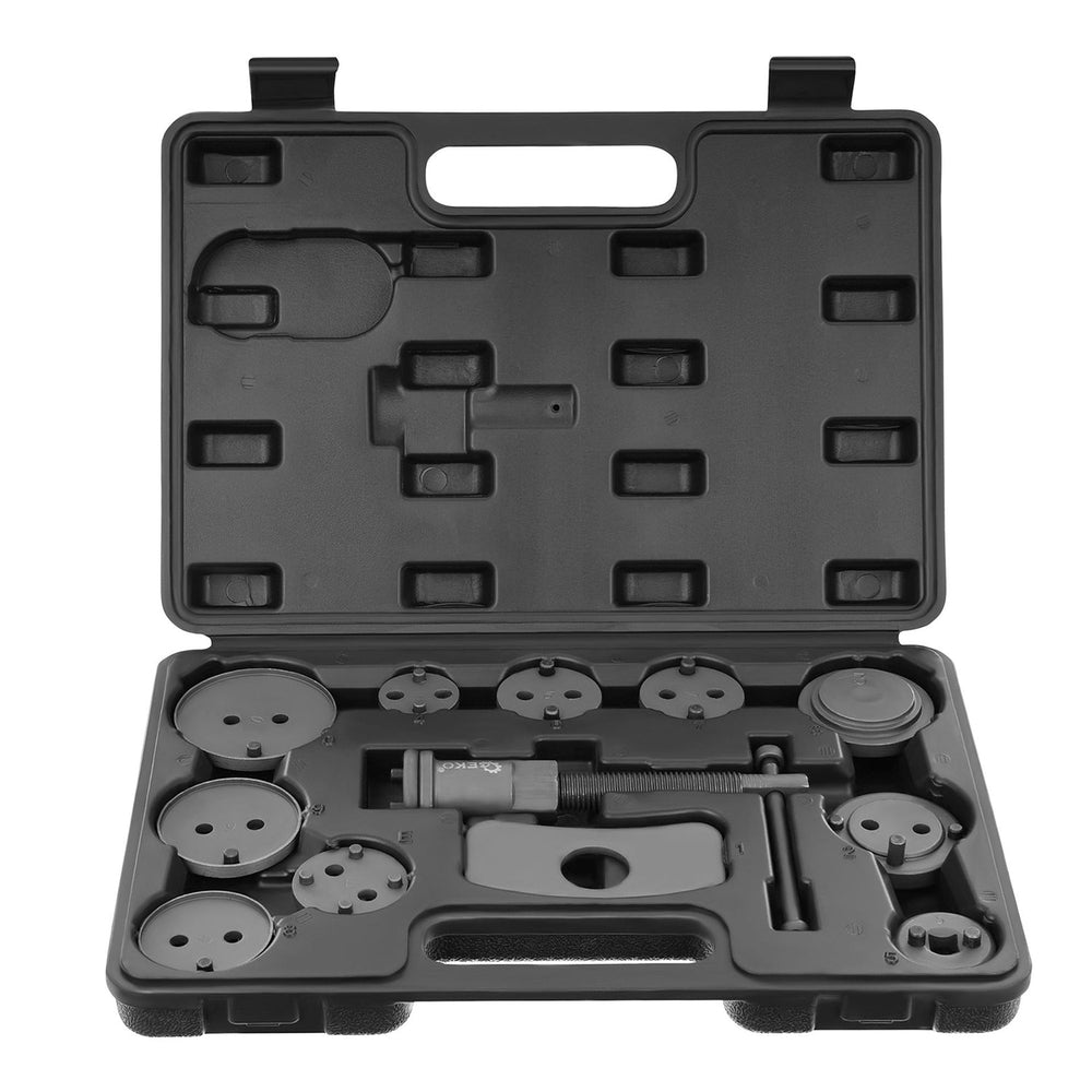 Set-kit ripristino per pinze freno, strumento universale per la retrazione, attrezzi rimozione dei pistoni dei freni anteriori e posteriori, auto garage, 12 pezzi Geko