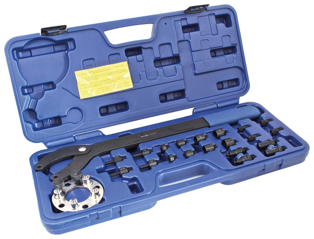 Set attrezzi chiave controsupporto per albero a camme con tenditori e bulloni di bloccaggio