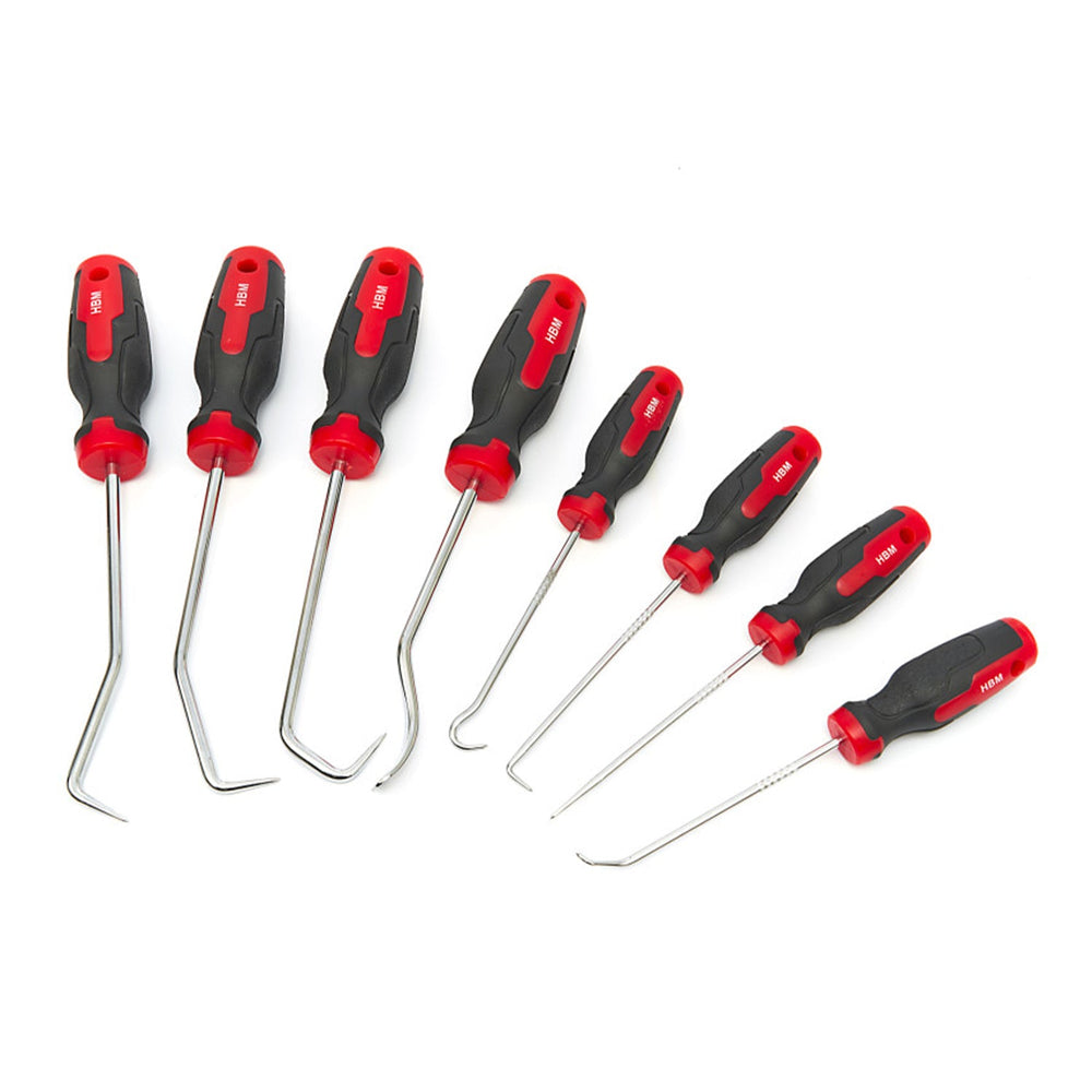 Set-kit attrezzi ganci per rimozione guarnizioni anelli O-ring paraolio, 8 pezzi Hbm