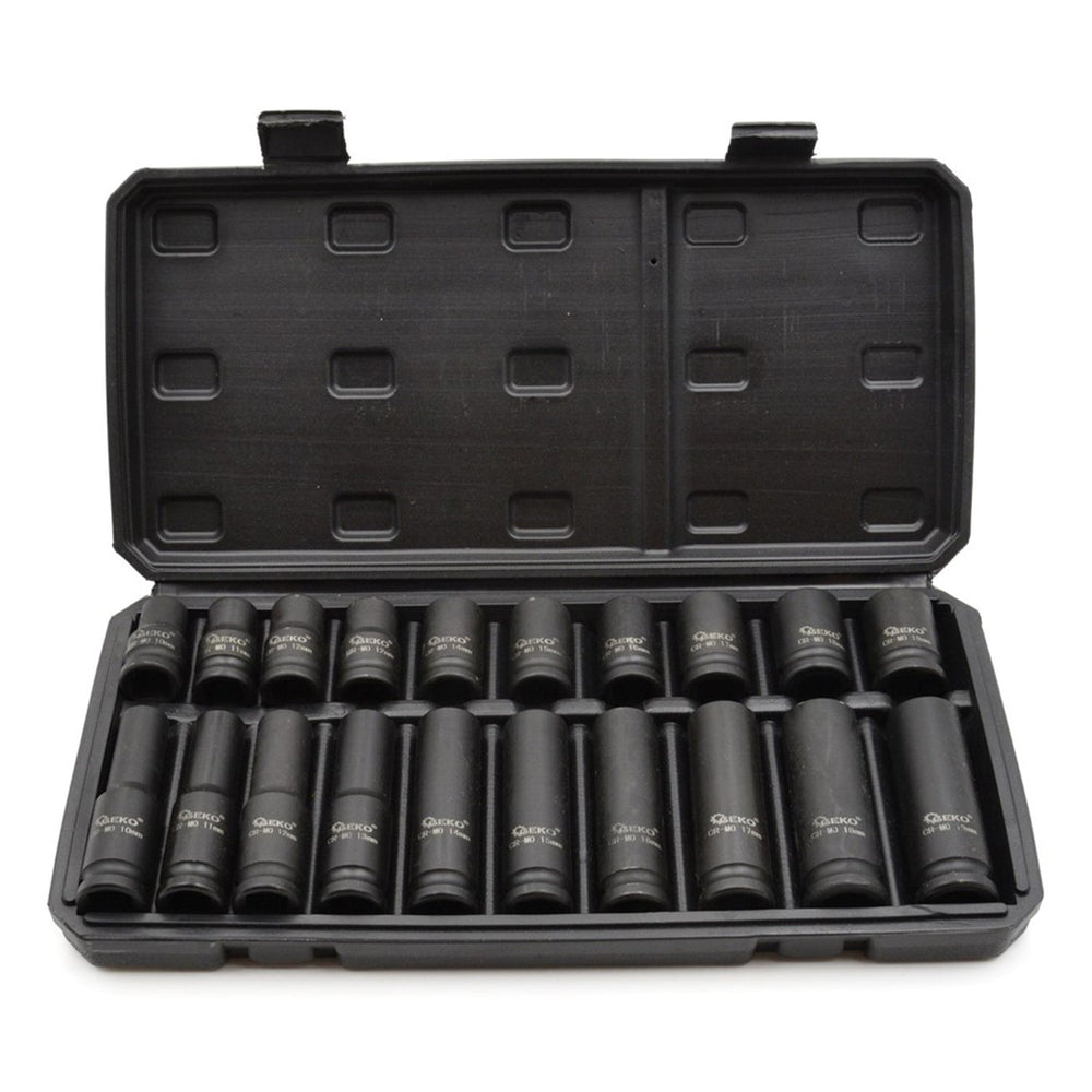 Set bussole a impatto corte e lunghe 1/2", 10-19 mm,20 pezzi