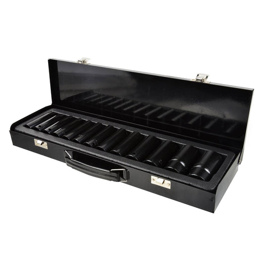 Set bussole a impatto lunghe 1/2", 10-30 mm, 78 mm, 13 pezzi Geko