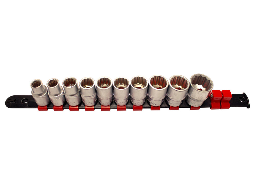 Set-kit bussole bi-esagonali 1/2", 10-22 mm, 10 pezzi Kroftools