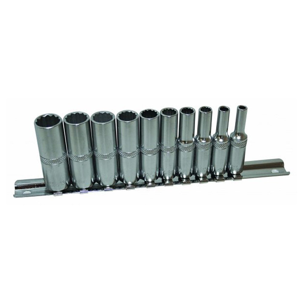 Set bussole bi-esagonali ,lunghe, 1/4", 4–13 mm ,10 pezzi
