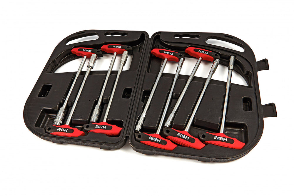 Set bussole con impugnatura a T, 6 - 14 mm, 9 pezzi