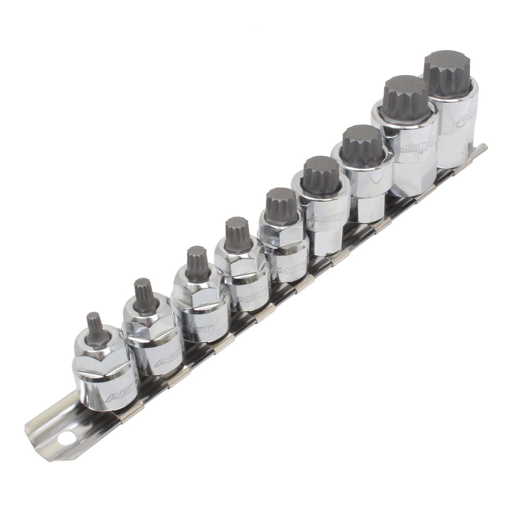 Set bussole con inserti Torx XZN 1/2'' 3/8'', da M4 - M18 .9 pezzi