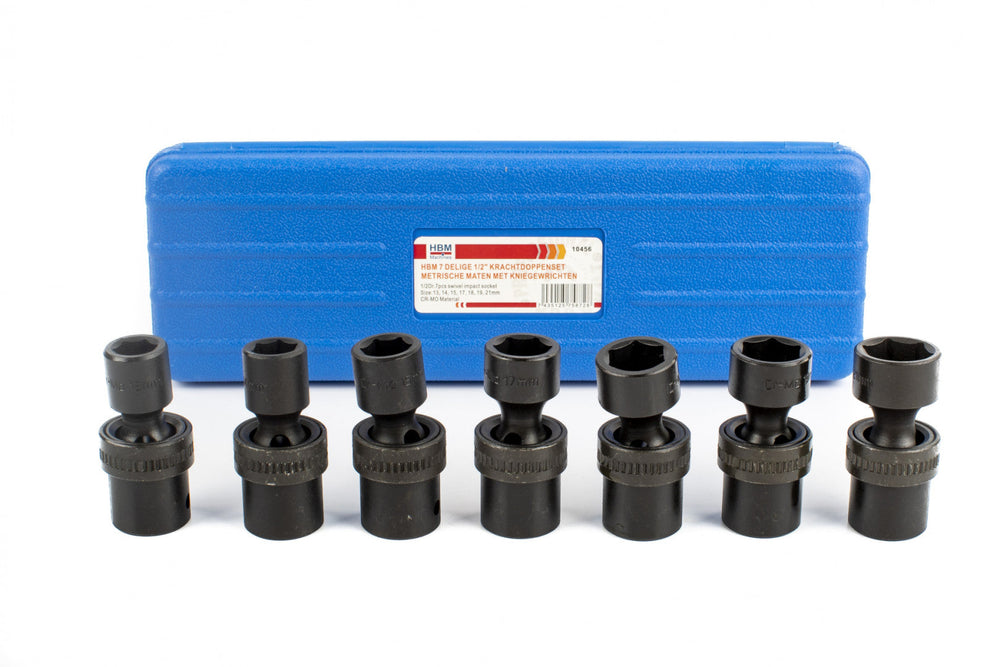 Set-kit bussole snodate 1/2", 13–21 mm, 7 pezzi Hbm