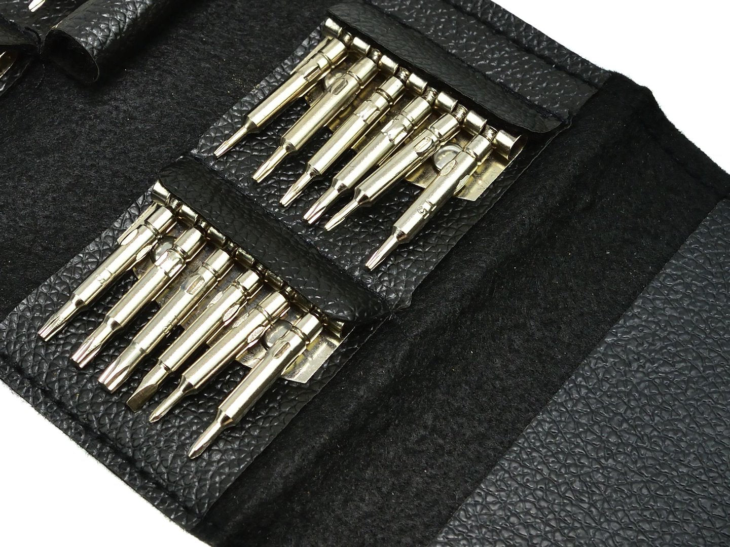 Set-kit cacciavite di precisione con inserti Phillips, a stella, taglio piatto, triangolare, Torx T2-T15, smontaggio e riparazione per MacBook, iPhone, pc, iPad, switch, ps4, ps5, xbox, occhiali, orologi, 25 pezzi Geko