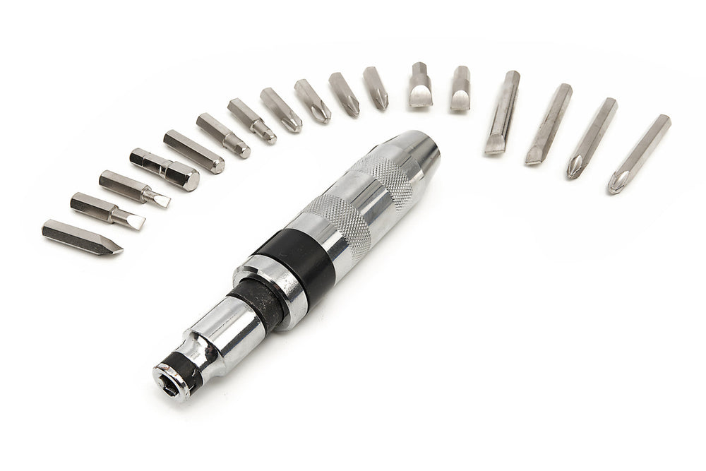 Set cacciaviti a percussione 1/2'', con kit punte avvitatore manuale per fissaggio viti bulloni, giravite a impatto con accessori 18 pezzi