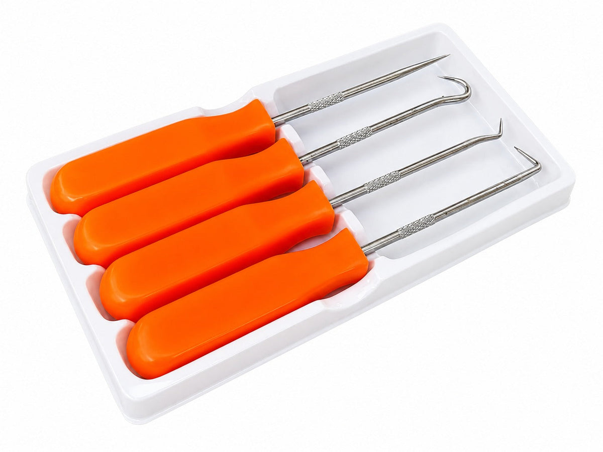 Set-kit attrezzi ganci per rimozione guarnizioni anelli O-ring paraolio, 4 pezzi Gebo Tools