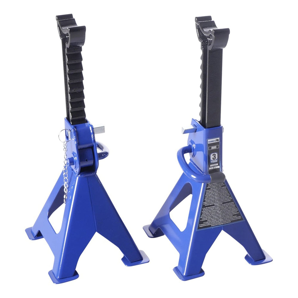 Set-kit cavalletti di sostegno per veicoli, capacità 3 tonnellate, supporto 42.5-28.8 cm colonnette professionali con doppia sicurezza