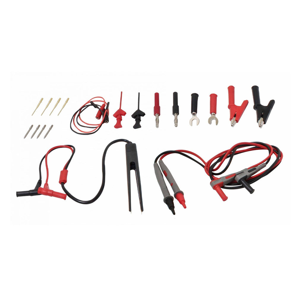 Set-kit cavi di prova e accessori per multimetro 21 pezzi Satra