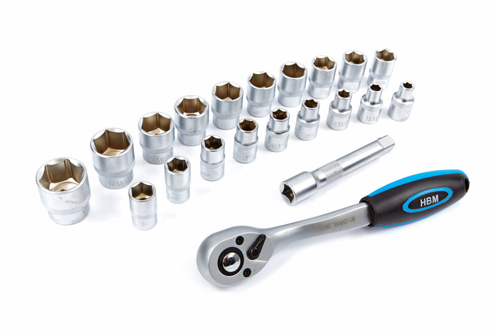 Set-kit chiave a cricchetto 1/2" con bussole ,20 pezzi