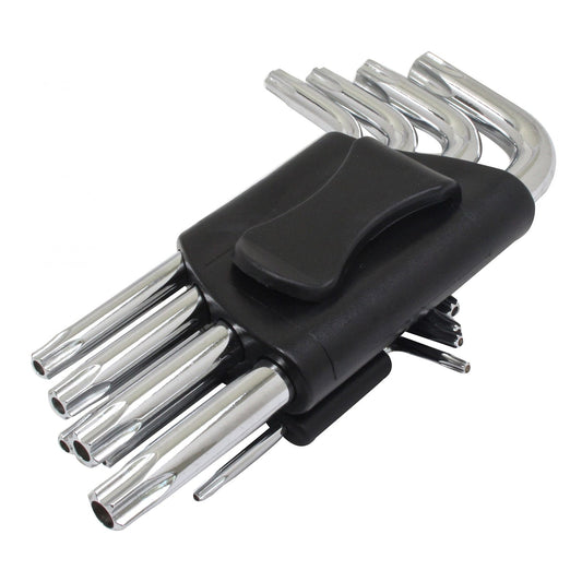 Set-kit chiavi a brugola Torx, T10-T50 con foro, forma L, serie ad angolo lunghe, 9 pezzi Asta Poland