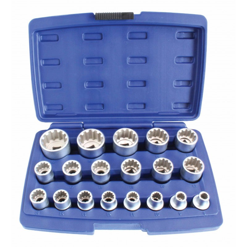 Set chiavi a bussola 1/2" ,8-32 mm, impronta Torx XZN, poligonale, Vario Plus