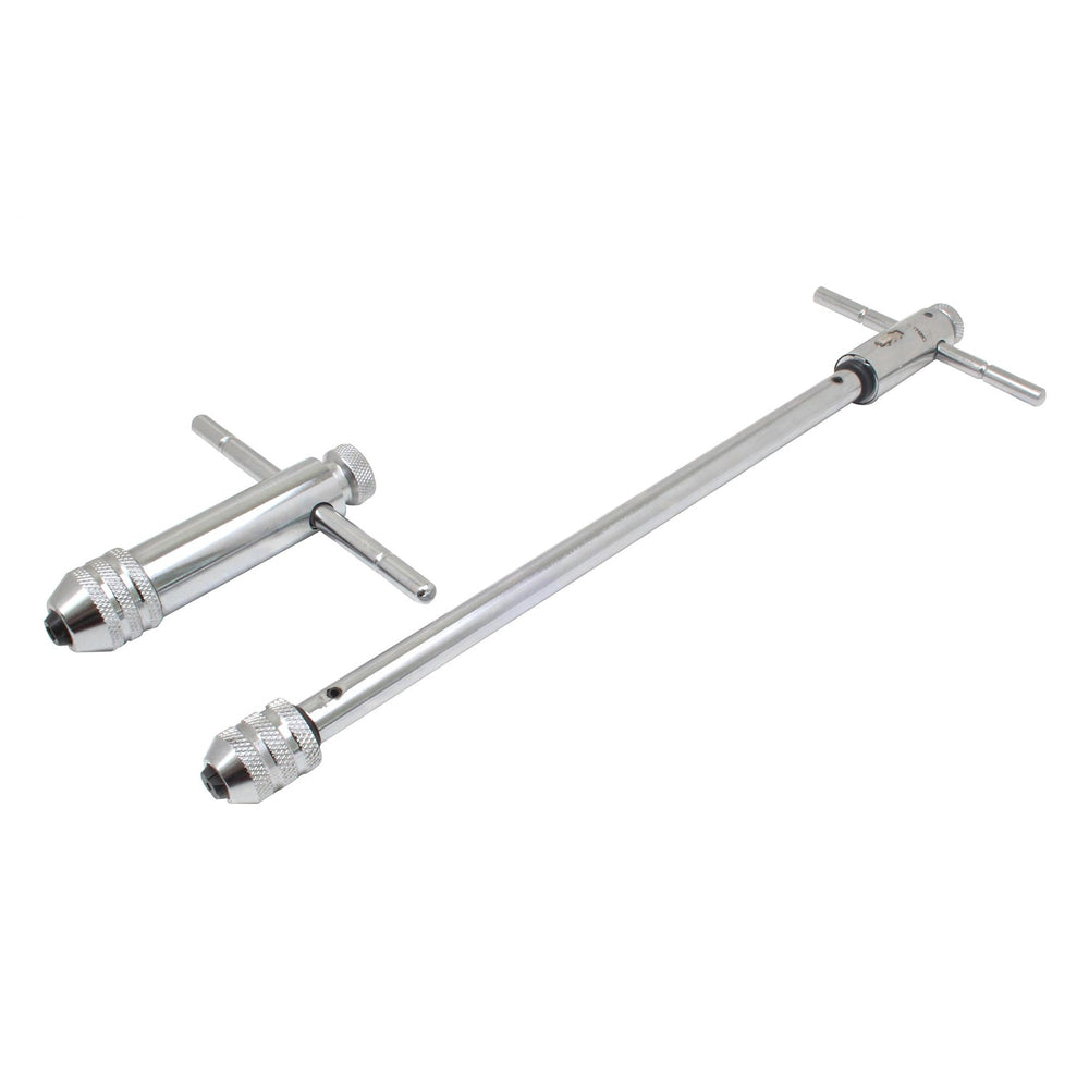 Set-kit chiavi a cricchetto, maschi per filettatura giramaschi M3–M10 SI M5–M12, impugnatura a T regolabile