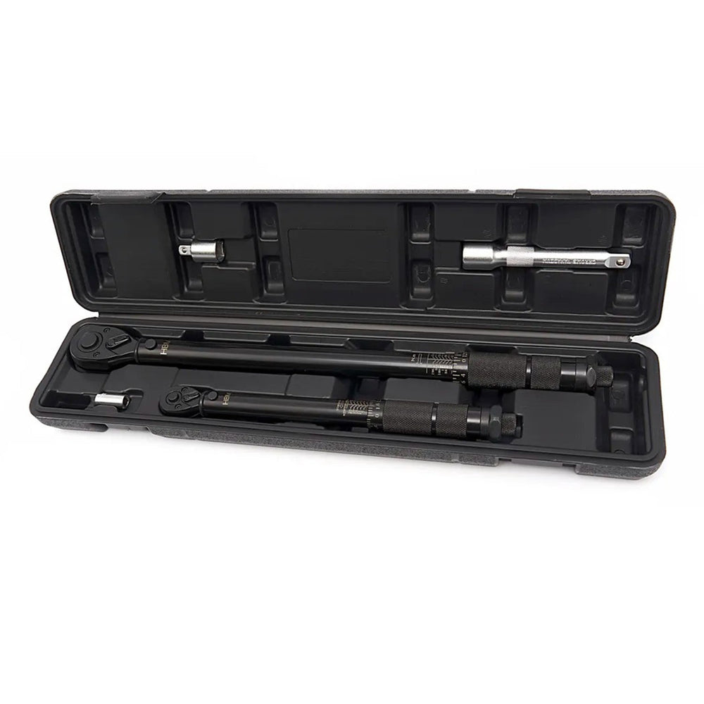 Set chiavi dinamometriche 1/2'' 1/4”, 5-210Nm, con prolunga 125 mm e adattatore, 5 pezzi Hbm Olanda