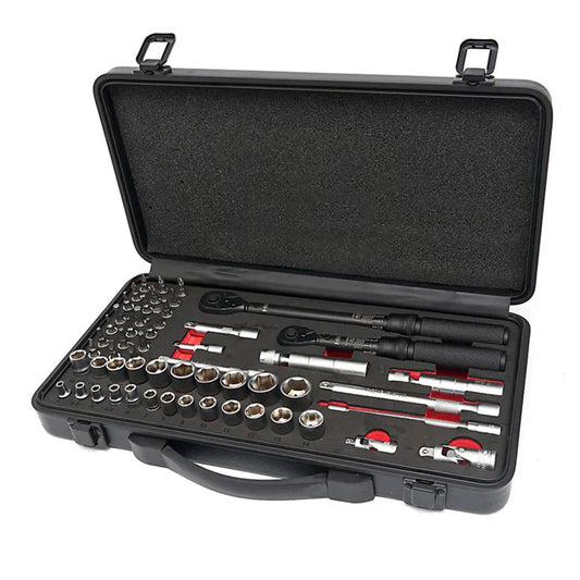 Chiave dinamometrica bici/moto 1/4'' 3/8" pollice, 1–5 Nm, 10–60 Nm, set da 55 pezzi di punte esagonali, Torx, PH, kit chiavi dinamometriche professionali regolabili, portatile per bicicletta, auto, mountain bike tools, Hbm