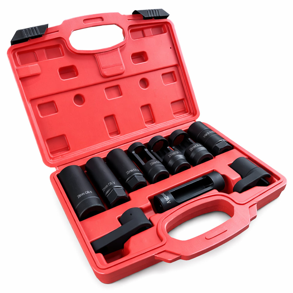 Set chiavi universali per smontaggio sonda lambda, kit bussole sensore di ossigeno O2, 10 pezzi, Gebo Tools