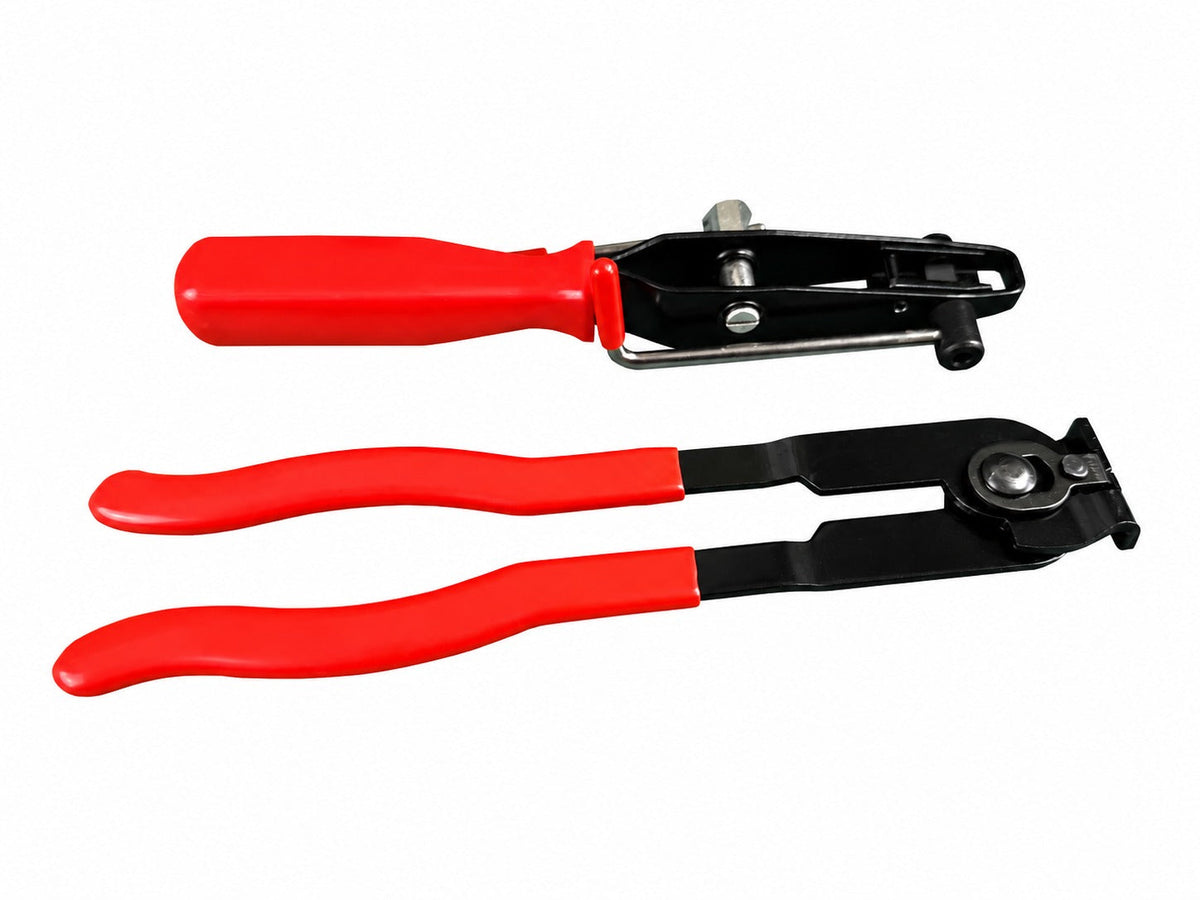 Set-kit pinze per fascette per cuffie giunti omocinetici auto, per stringitubo, serraggio tubi, attrezzi con morsetti officina Gebo Tools