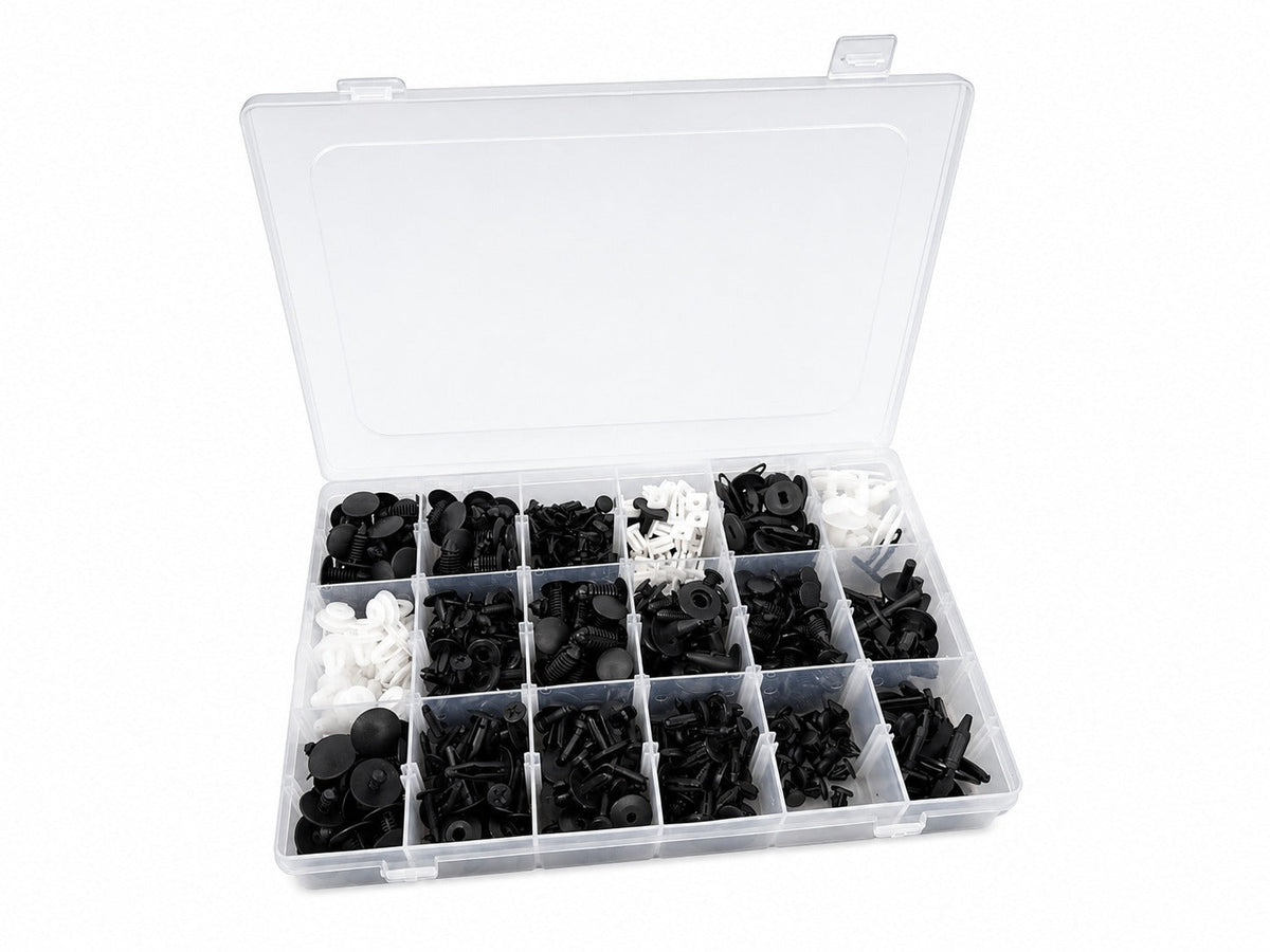 Set-kit clip in plastica per auto ,confezione rivetti, fissaggi universali per veicoli ,carrozzeria ,accessori di fissaggio per Ford 415 pezzi Gebo Tools