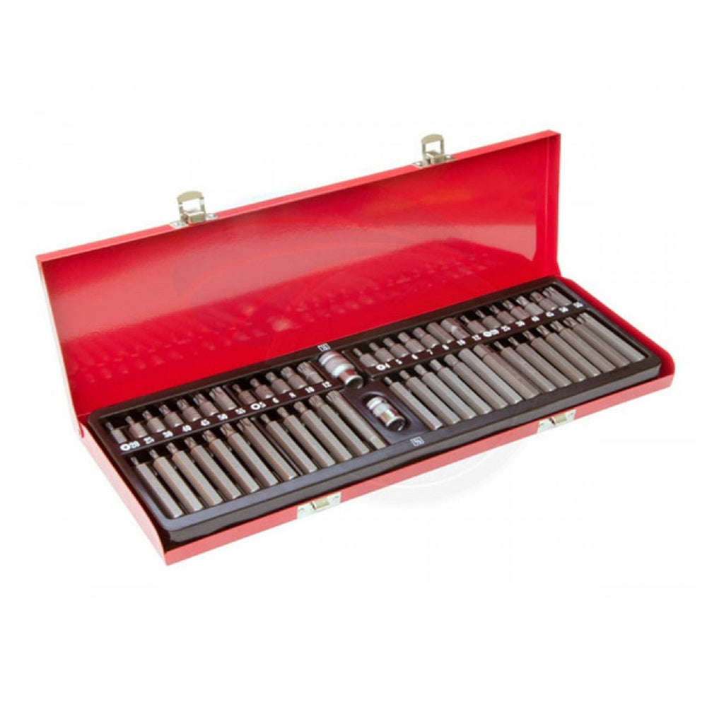 Set da 54 pezzi con inserti per avvitatore e trapano e bussole esagonali, in acciaio Cr-V