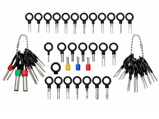 Set-kit strumenti per l'estrazione dei terminali (pin) da connettori e prese elettriche PIN estrattore,38 pezzi Gebo Tools