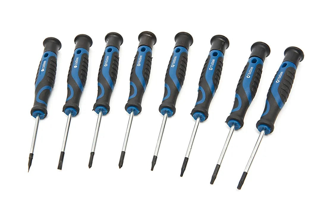 Set-kit da 100 pezzi: cacciaviti, inserti, chiavi a bussola, supporto a rack, acciaio Cr-V, impugnatura Soft Grip Hbm Olanda