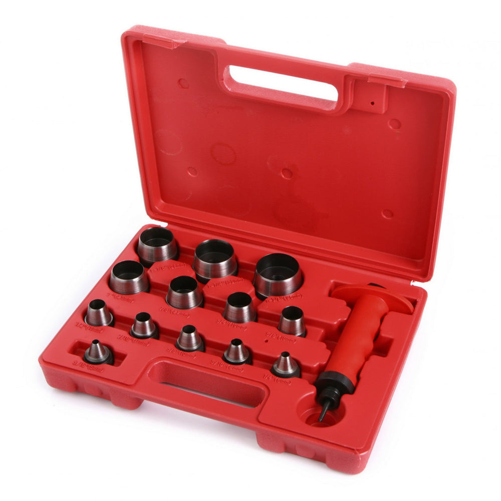 Set-kit 14 fori per punzonatura, 5-35 mm, punzonatrice timbratura ferri anello buchi, Hbm