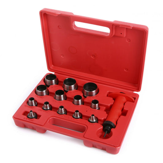 Set di 14 fori per punzonatura, 5-35 mm, punzonatrice set timbratura ferri anello buchi, Hbm