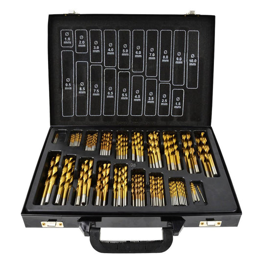 Set di 170 punte trapano al titanio HSS per metallo, 1-10 mm , Geko