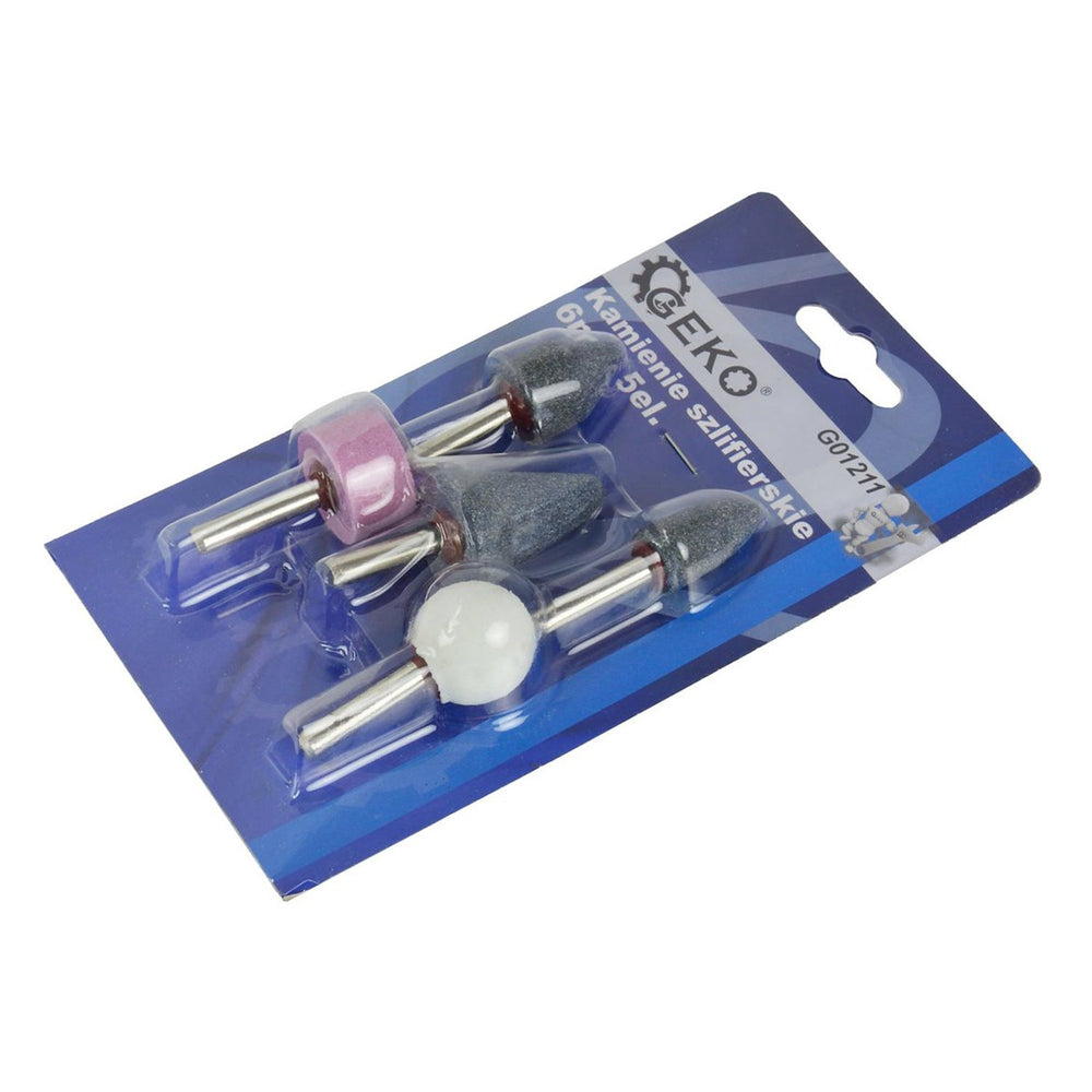 Set di 5 molette abrasive rotative per trapano, fornitura per utensili rotanti per levigatura lucidatura sbavatura, 6 mm, Geko